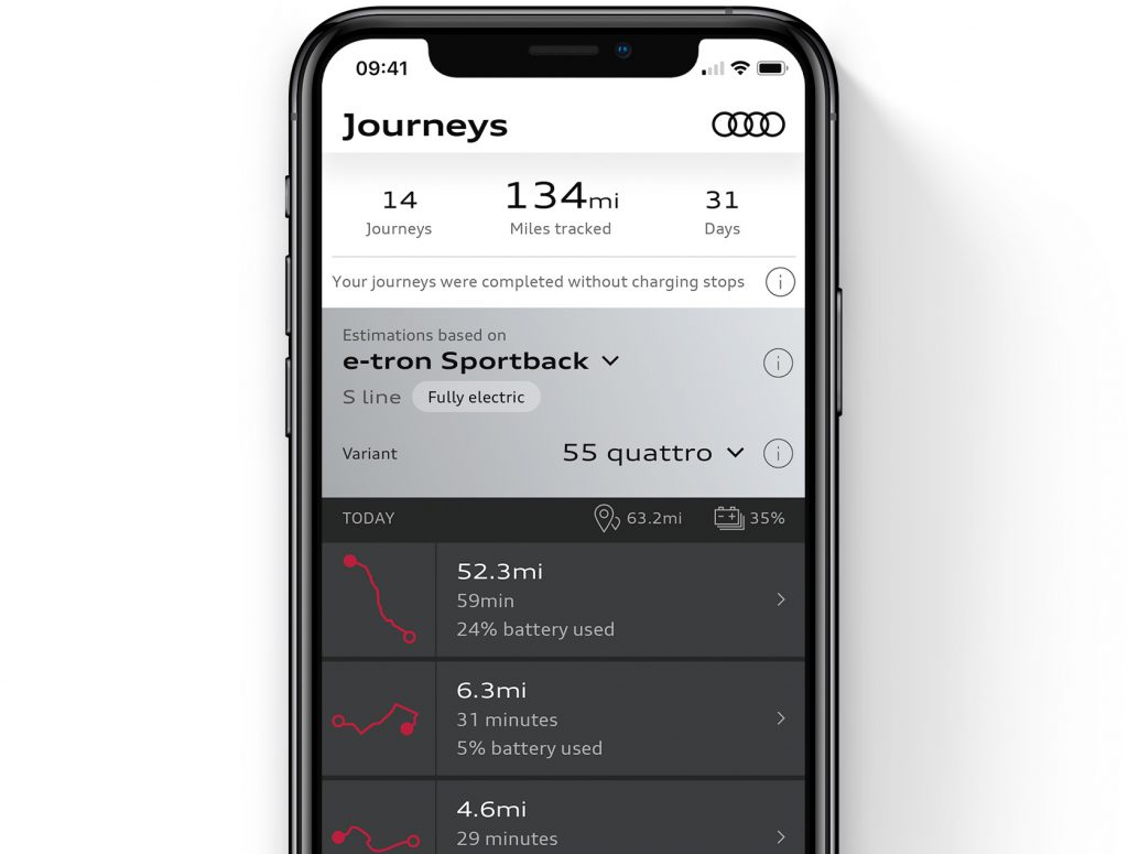 Audi launch update to their App to help you go Electric