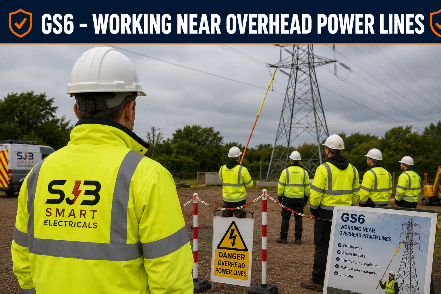 GS6 overhead power line safety training for contractors and site teams