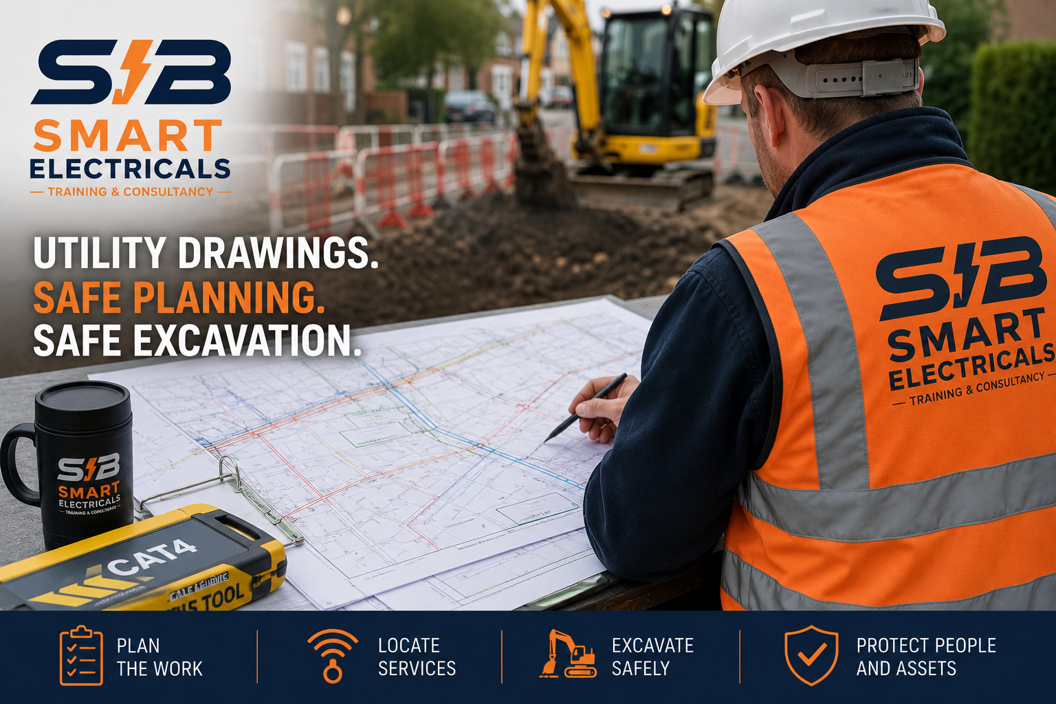 Utility drawings and excavation safety training
