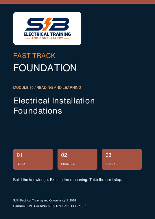 SJB Electrical Installation Foundations reading booklet front cover